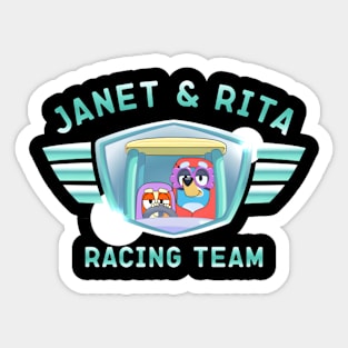 Bluey Grannies Janet Rita Racing Team Sticker